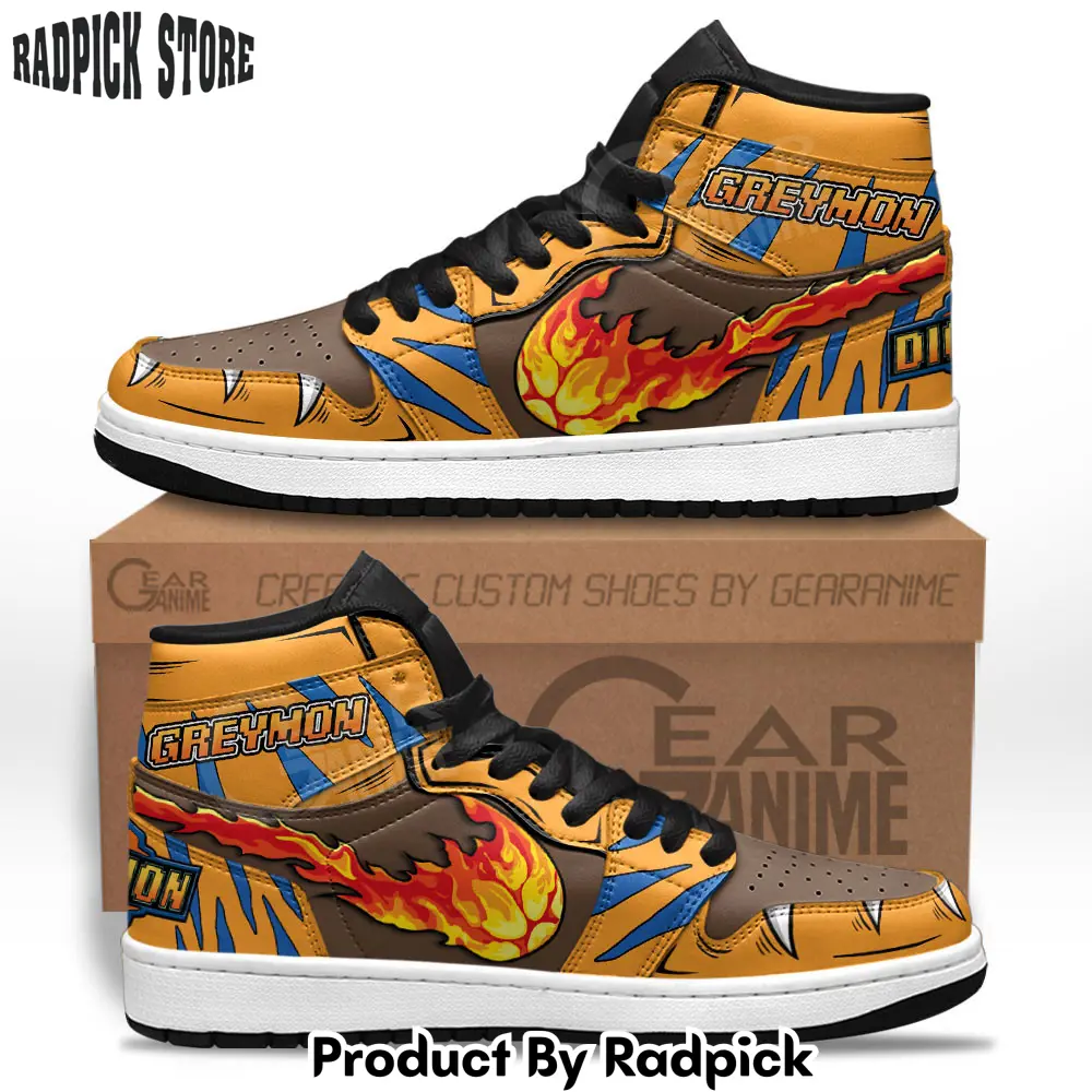 Greymon air jordan high top sneakers anime mn18  rp0243837